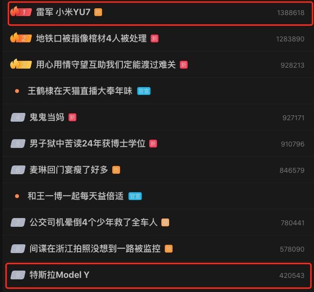 特斯拉Model Y焕新上市,与小米YU7的竞争暗流涌动